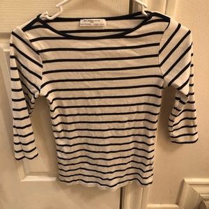 Women’s Zara 3/4 sleeve striped shirt size small